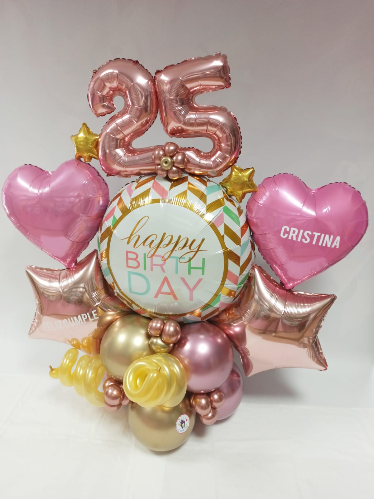 Globos Cumpleaños Rosa Adultos